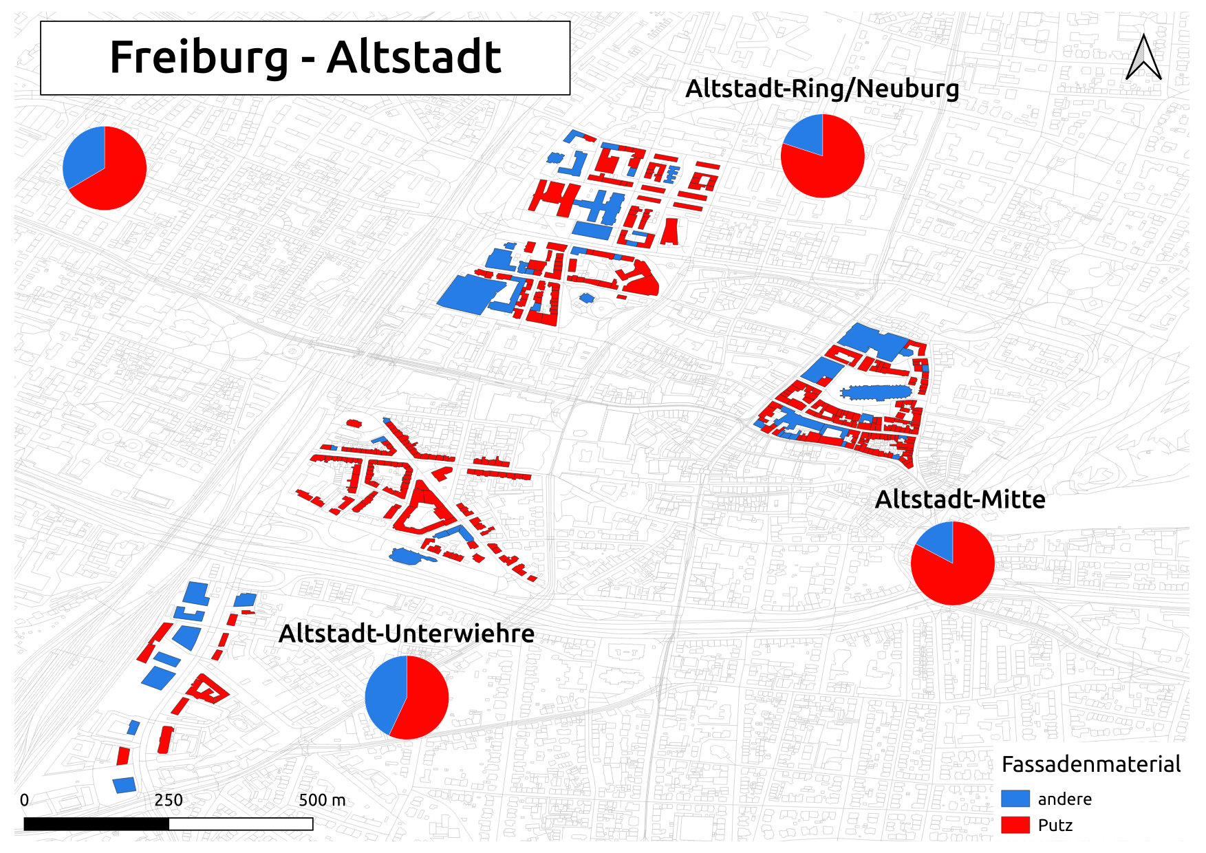 Biozidkarte Freiburg Fassadenmaterial DE Altstadt