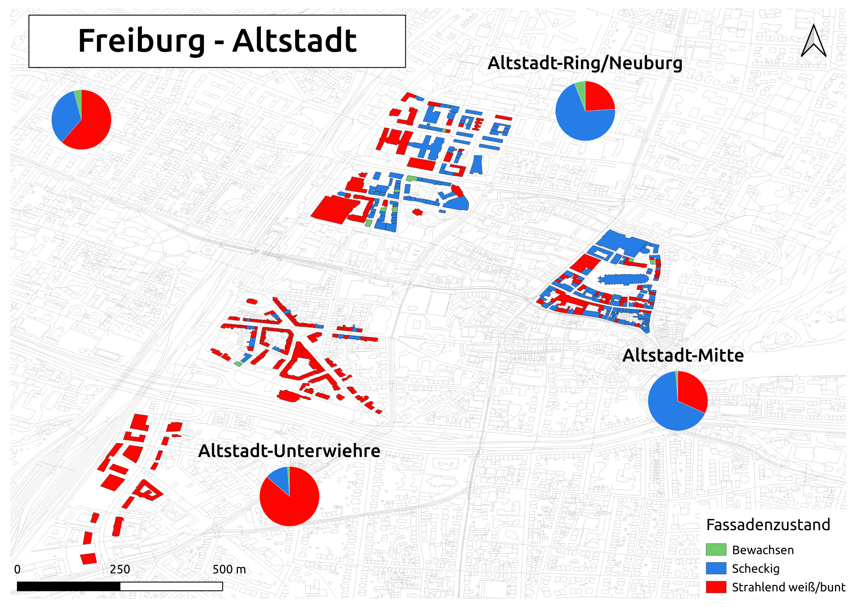 Biozidkarte Freiburg Fassadenzustand DE Altstadt
