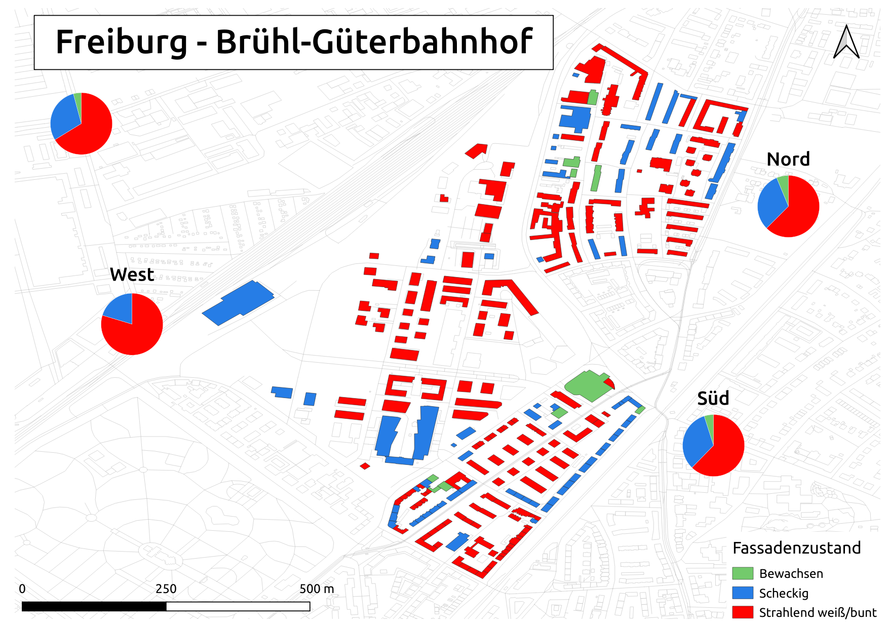 Biozidkarte Freiburg Fassadenzustand DE Güterbahnhof