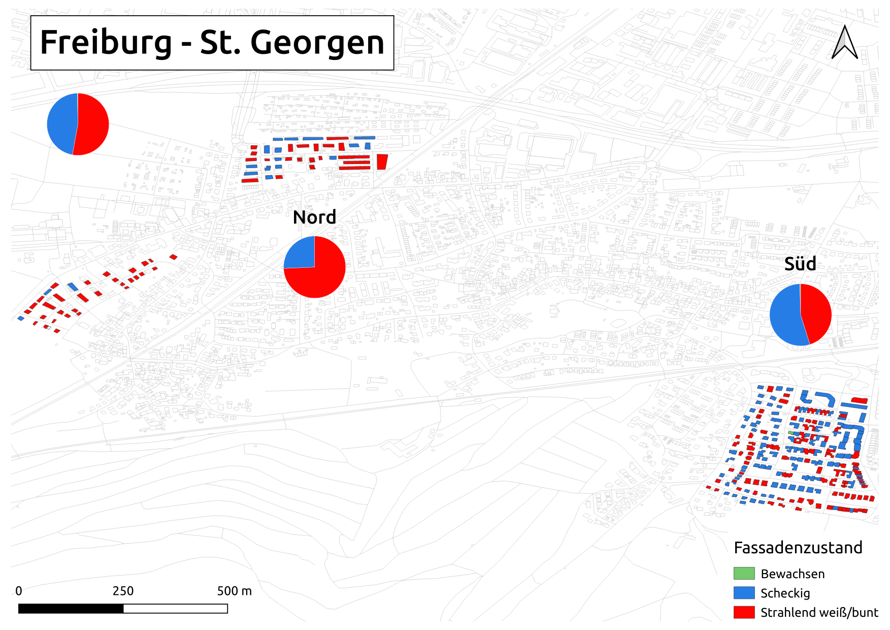 Biozidkarte Freiburg Fassadenzustand DE St.Georgen