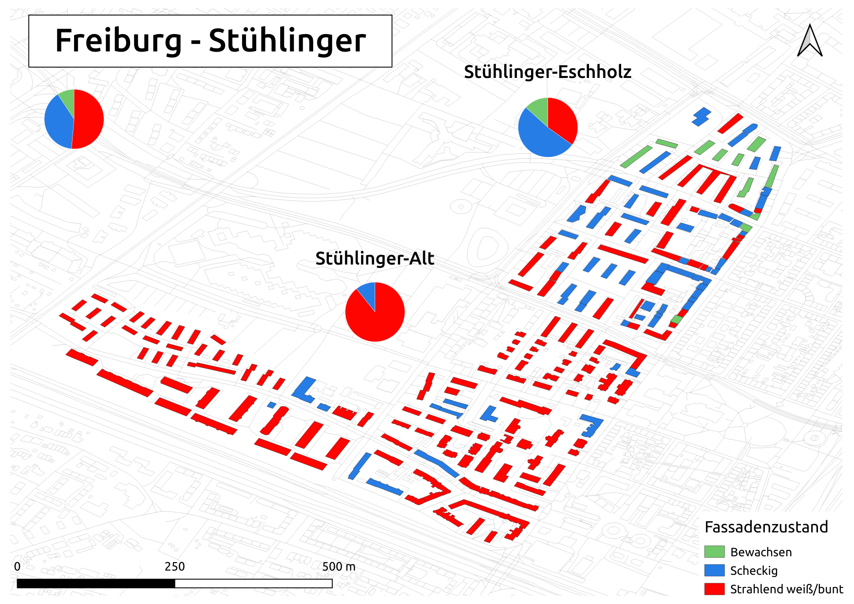 Biozidkarte Freiburg Fassadenzustand DE Stühlinger