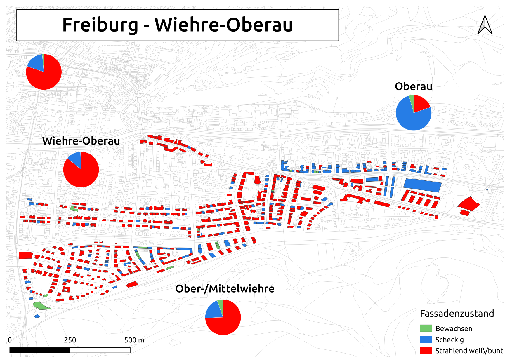 Biozidkarte Freiburg Fassadenzustand DE Wiehre Oberau