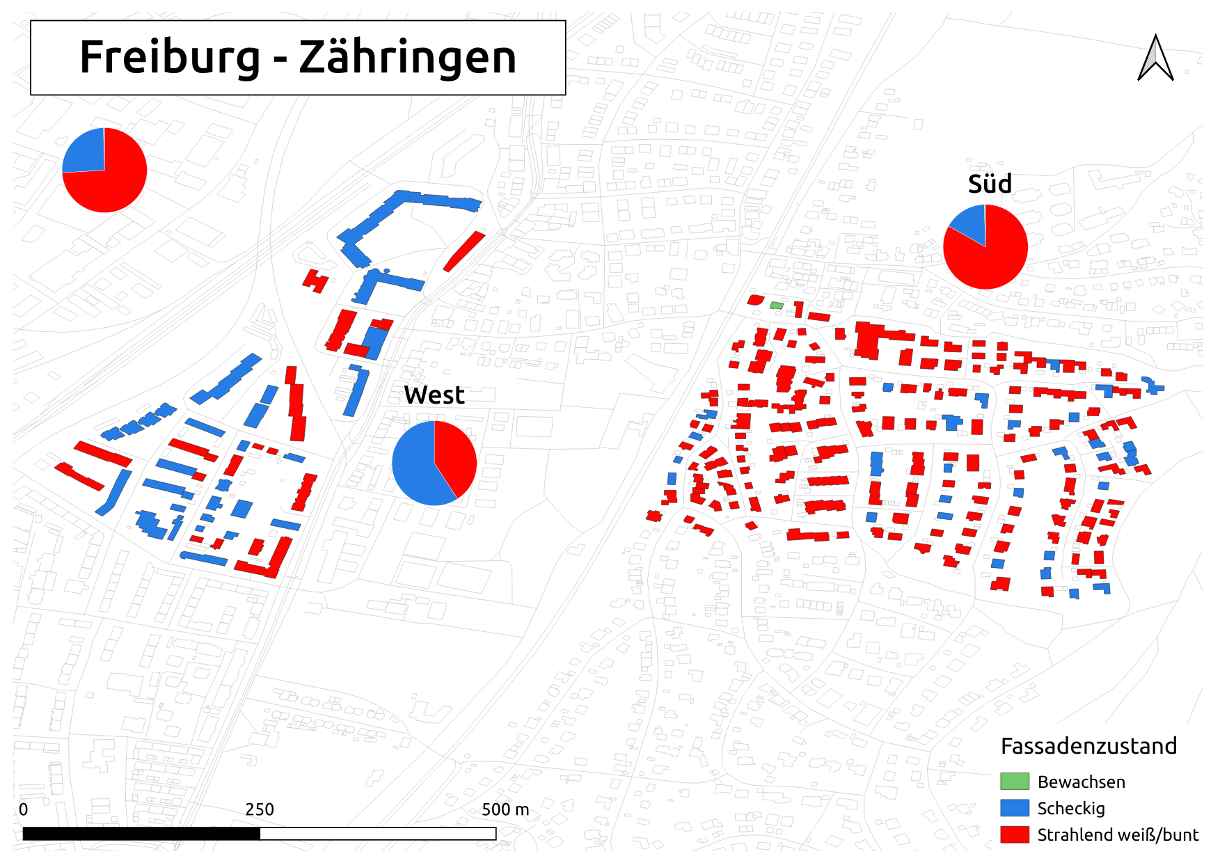 Biozidkarte Freiburg Fassadenzustand DE Zähringen