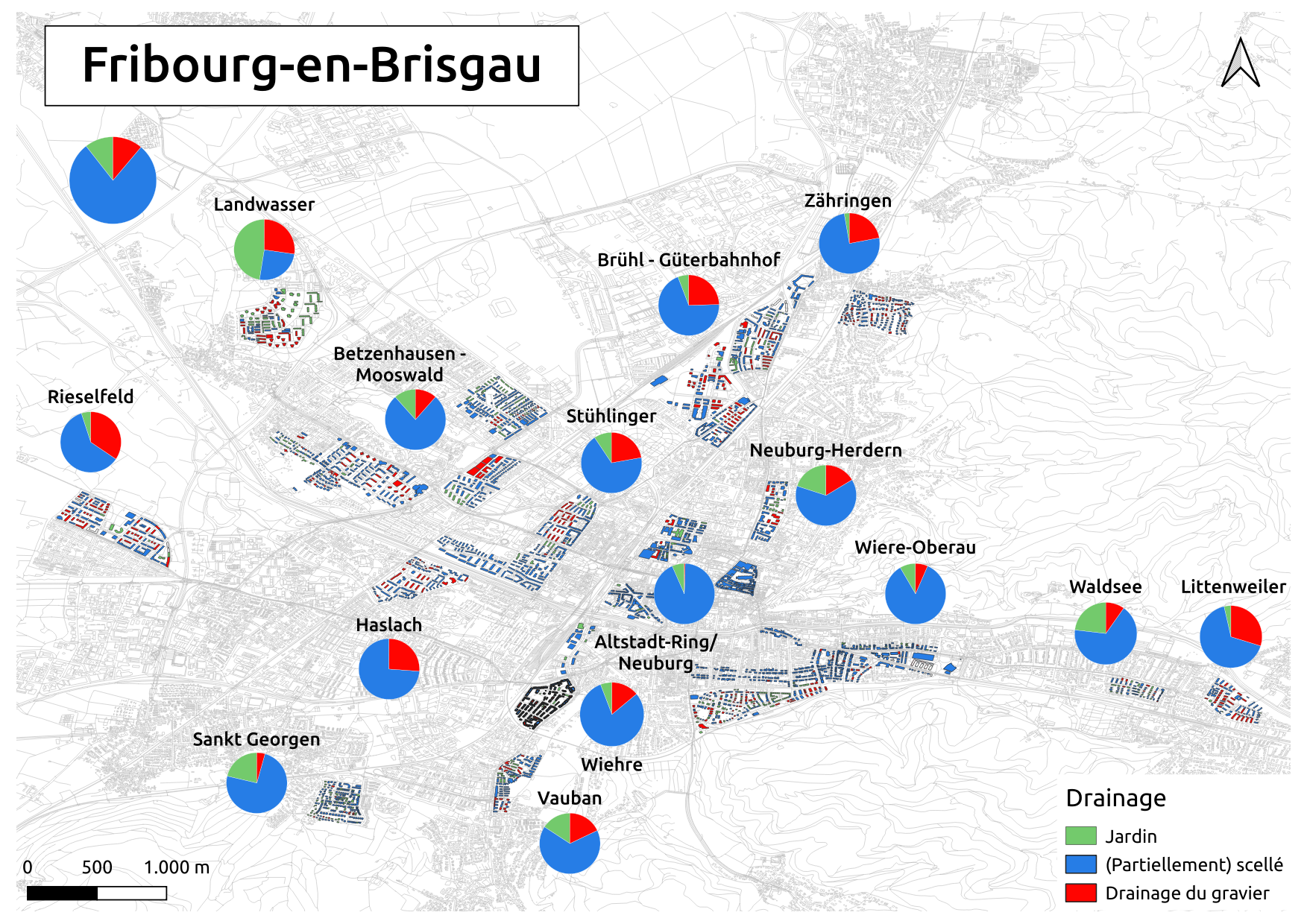 Biozidkarte Freiburg Entwässerung FR Übersicht