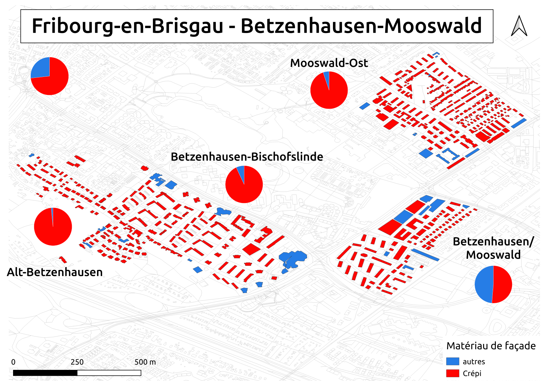 Biozidkarte Freiburg Fassadenmaterial FR Betzenhausen