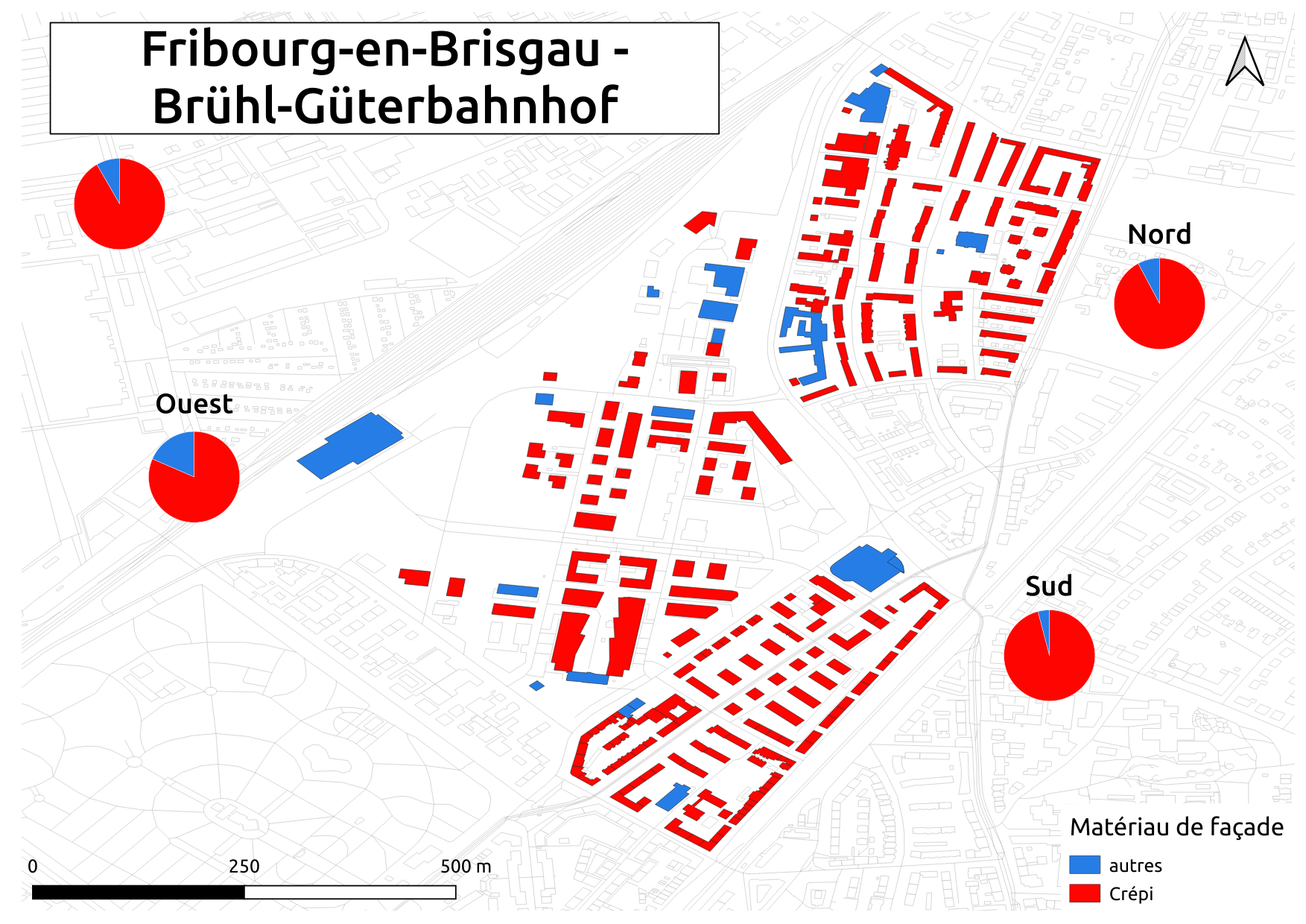 Biozidkarte Freiburg Fassadenmaterial FR Güterbahnhof