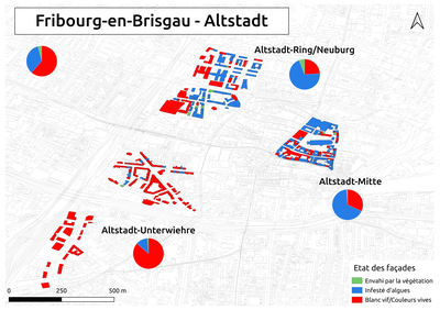 Biozidkarte Freiburg Fassadenzustand FR Altstadt