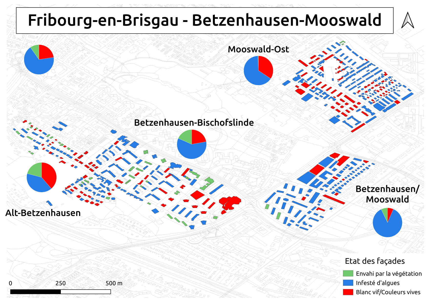 Biozidkarte Freiburg Fassadenzustand FR Betzenhausen