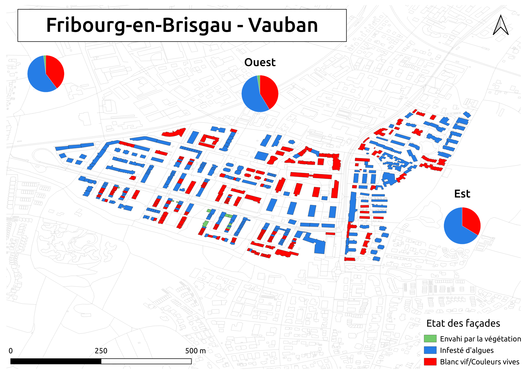 Biozidkarte Freiburg Fassadenzustand FR Vauban