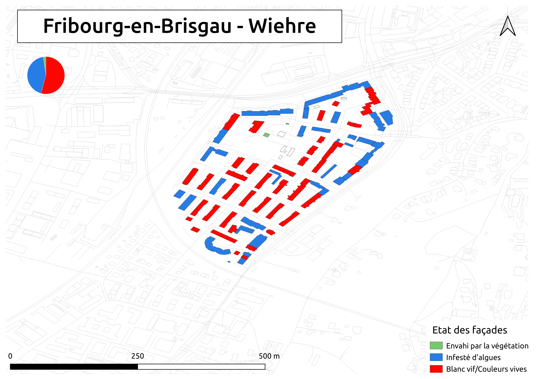 Biozidkarte Freiburg Fassadenzustand FR Wiehre