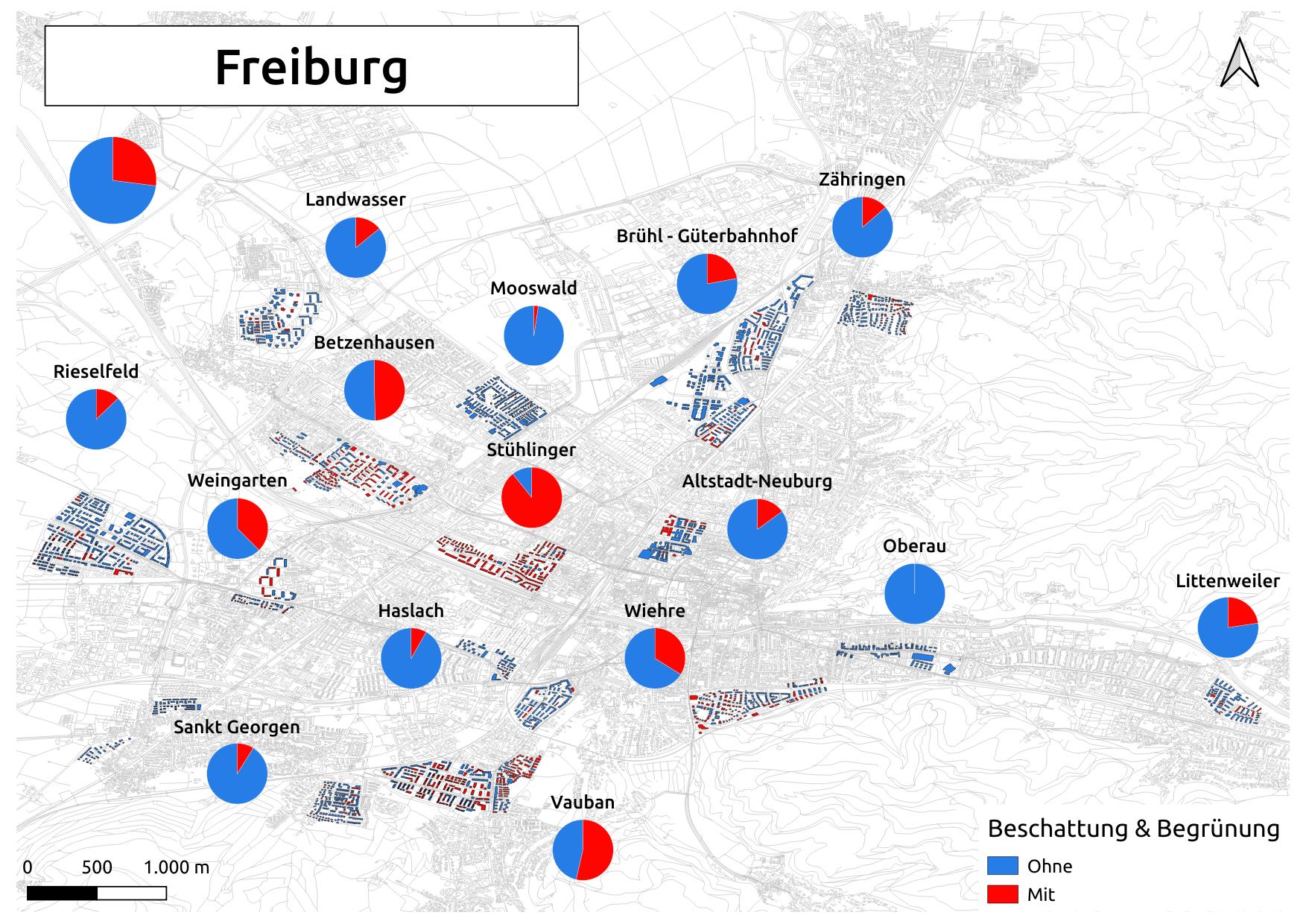 Biozidkarten Freiburg Übersicht+Einzelkarten Beschattung DE