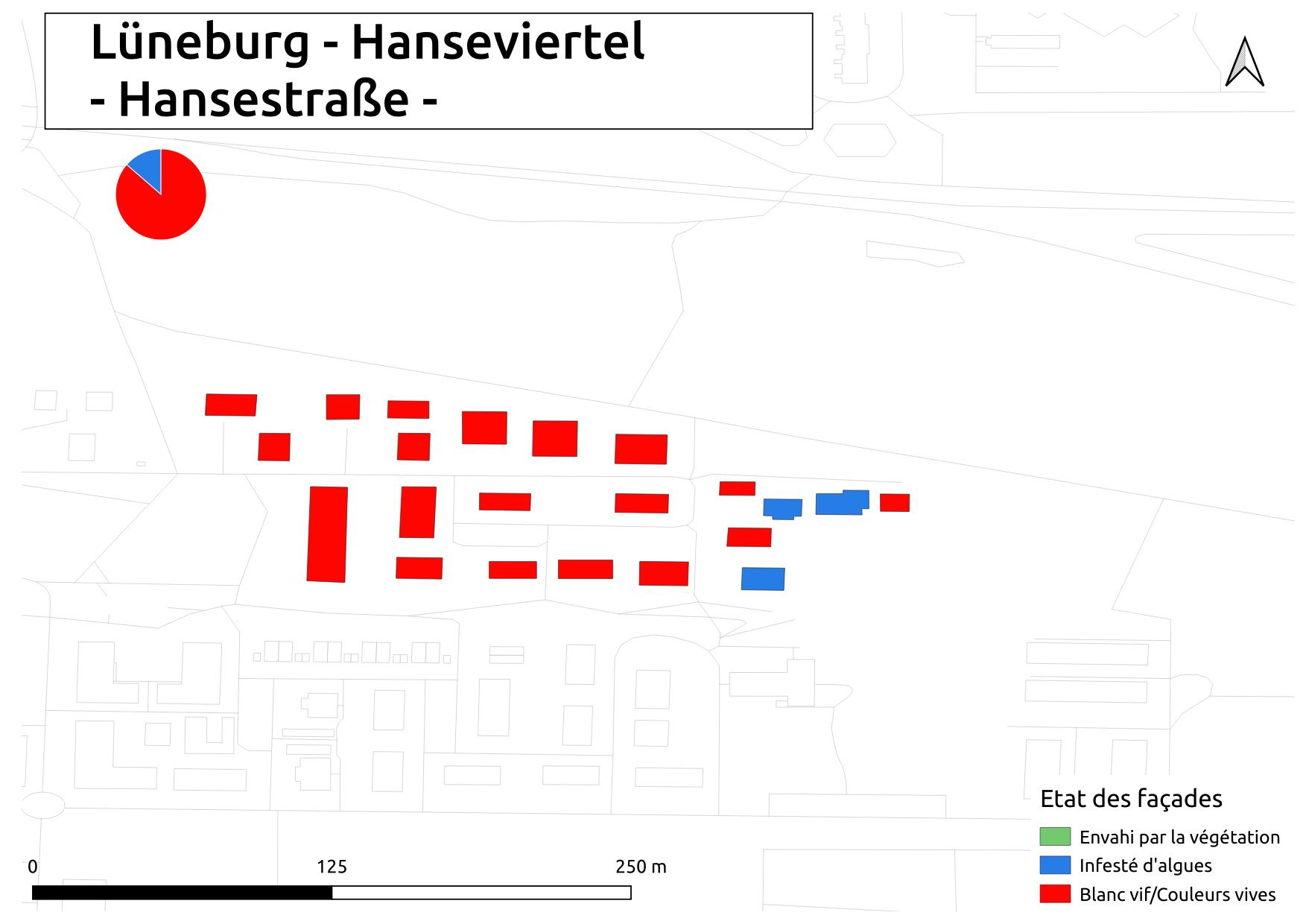 Biozidkarte Lüneburg Fassadenzustand FR Hansestrasse