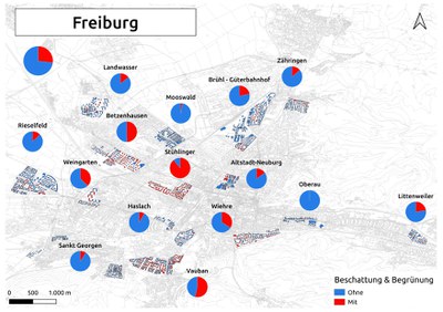 Biozidkarten Freiburg Übersicht+Einzelkarten Beschattung DE